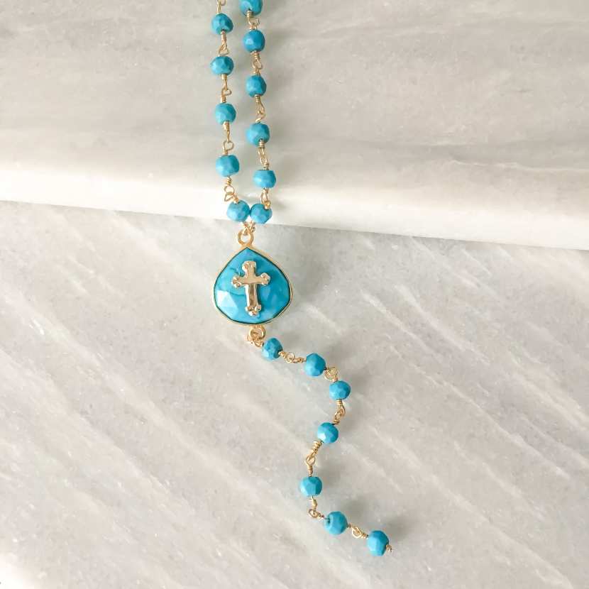 Collier Perles Turquoise – Création Unique, Sans Marque, Style Bracelet (neuf Sans Emballage)
