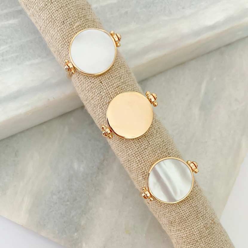 Bague or ronde sales